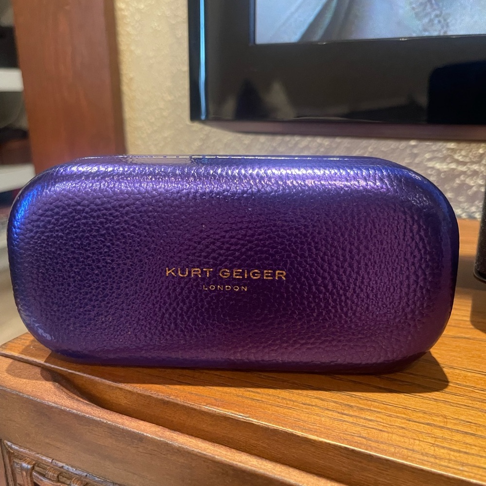 Kurt Geiger Metallic Purple Eyewear Case